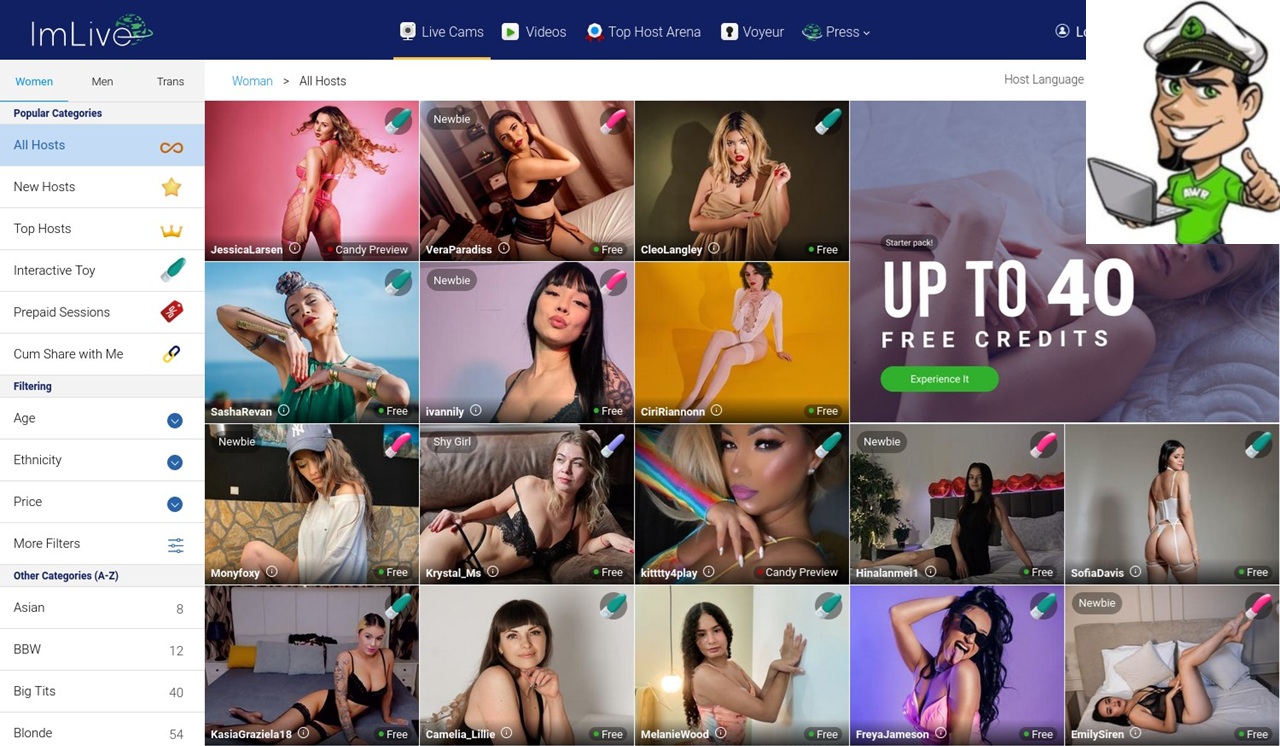 Imlive homepage